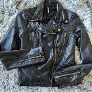 Free People Vegan Leather Moto Jacket